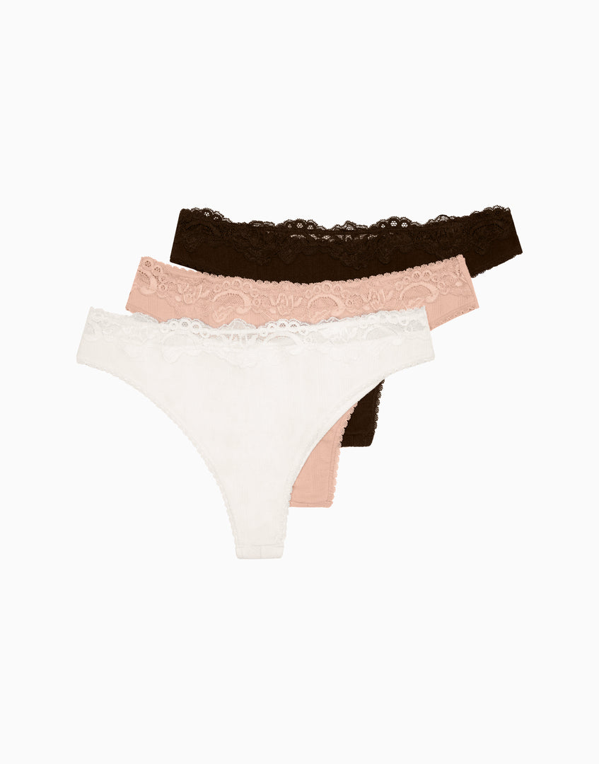 Set 3 slip brasiliani a vita media INCANTO MD1353